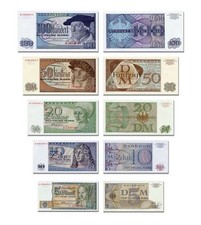 DM Geldscheine Ersatznoten für West-Berlin BBK II 1963, kein Original, Kopie