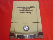 BMW 3er E21 5er E12 7er E23 Leasing Prospekt Brochure Depliant Folleto von 1980
