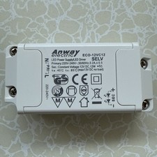 Anway ECO-12VC12 LED Power Supply Driver Ersatz Netzteil 12Vdc 12W  Ersatztrafo