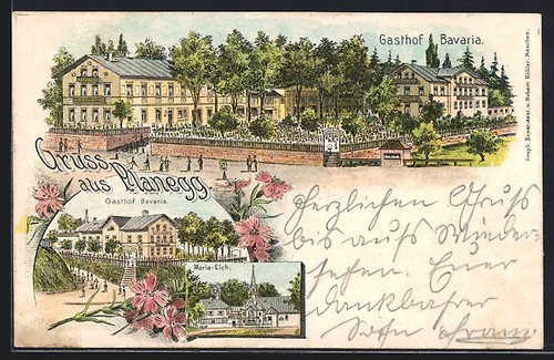 Lithographie planegg gasthaus - lithographie, planegg,