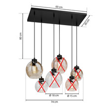 TK Lighting CUBUS 2164 Hängeleuchte Deckenlampe Pendelleuchte SIEHE TEXT/FOTO387