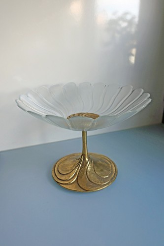 Schale mit fuß messing - schale,