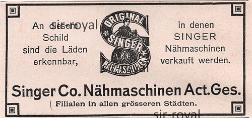 Singer nähmaschinen reklame - nähmaschinen,