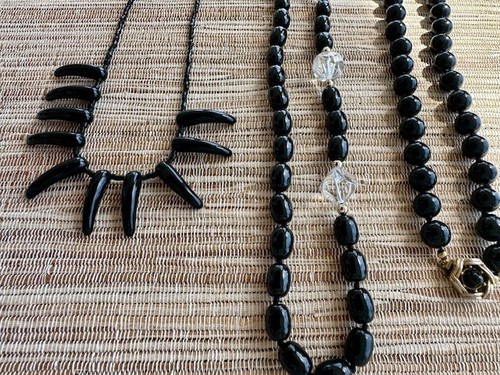Schwarze ketten onyx und - 3,