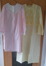 2 Damen Nachthemd Langarm Größe 40/42 mit Knopfleiste Nachtkleid 