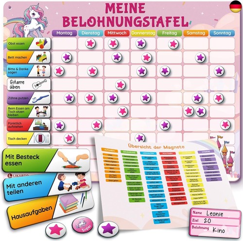 Likarto belohnungstafel kinder - belohnungstafel,