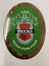 seltenes Becks Bier Emailschild um 1980