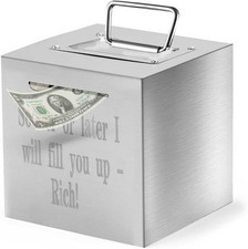 Edelstahl Spardose Erwachsenen
