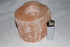 Teelicht Selenit Edelstein Orange Natur ca. g von Bärbel Drexel