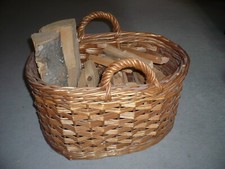 Korb / Bastkorb mit Henkeln z.B. für Kaminholz