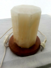 wunderschöne 8 eckige Marmor Tischleuchte Nachttischlampe Steinlampe Onyx Top