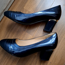 Schuhe Pumps gr 38 DamenNMarineblau/Gold Eleant Neu