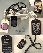 Halskette von Uniqueness „Wolf“ in Schmuckkästchen NEU