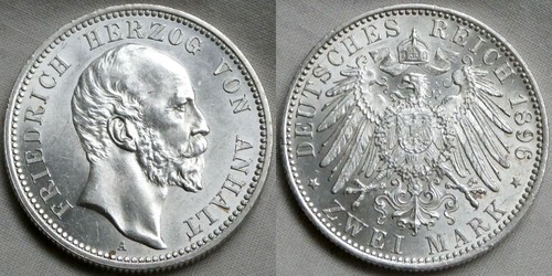 Anhalt mark 1896 - 2, friedrich
