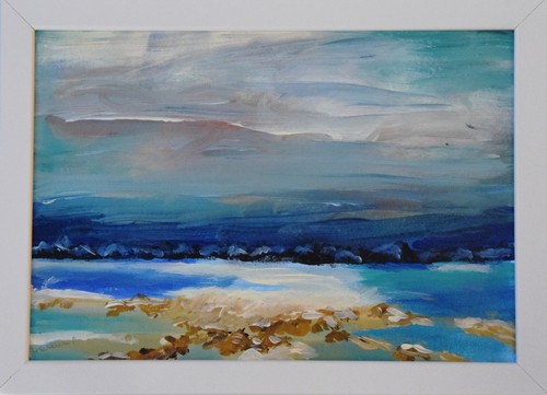 Landschaft herbst acrylbild - landschaft,