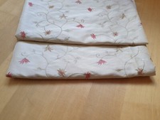 Gardine Dekostoff neu champagner floral beige Schal 150x270 Taft Selbernähen