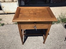 Jugendstil Näh-Beistelltisch Eiche Schreib Spieltisch Kommode Antik um1900