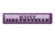 Blechschild 46x10cm Kuss