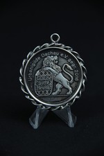 Anhänger Charivari Urbangilde Dachau Bayern Glaube Sitte Heimat Silbermünze