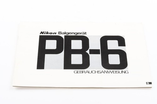 Nikon gebrauchsanweisung - nikon, pb-6