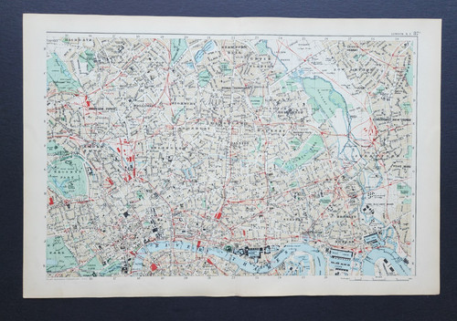 Antike karte von 1907 plan - karte,