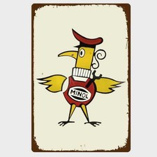 Blechschild Minol Männchen DDR Vintage Nostalgie Metallschild TEL4064