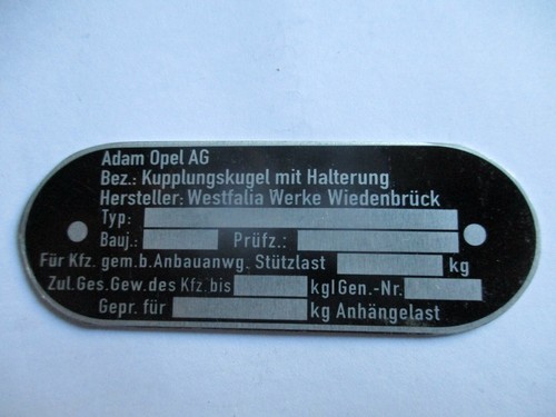 Typenschild ahk - typenschild,