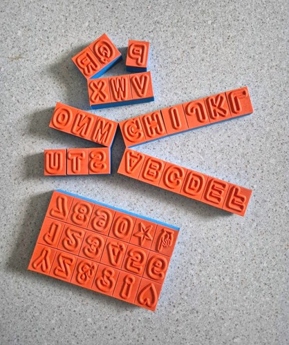 Alphabet gummistempel set - , gummistempel-set
