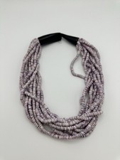 Collier Muschel Horn XXL Statement Flieder