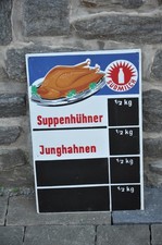 Altes Blechschild