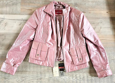 London Brondo Lederjacke Damen Pink Größe 38 mit Stofffutter