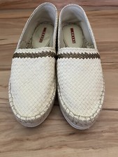 Prada Slipper Mokassins aus geflochtenen Ziegenleder Gr 36 -37 