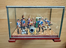Zinnfiguren-Diorama, Preußiche Soldaten im Glaskasten