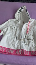 Jacke jeans weiß mit - weiß, rosa