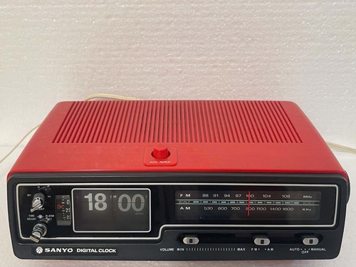 Sanyo klappzahlenwecker rot - ,