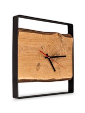 Quadratische Wanduhr aus Eiche
