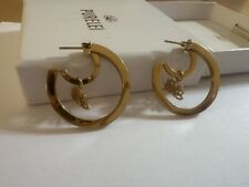 PURELEI Ohrringe goldfarben Creole mit Blatt Anhänger mit OVP