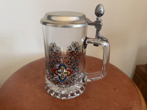 Vintage glaskrug bierhumpen - vintage,