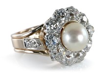 Antiker Ring 16 Diamanten ca