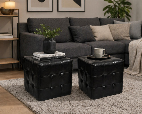 Würfelhocker kunstleder - 2x,