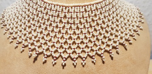 Altes breites perlenhalsband - altes,