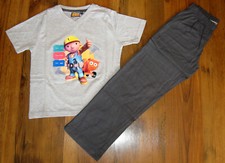 Bob der Baumeister Pyjama Set Gr 122-128 Schlafanzug Nachtwäsche Mode für Jungen