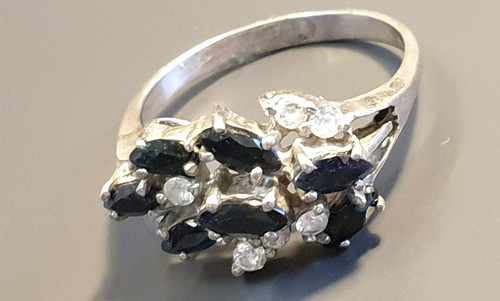 Vintage silber ring mit - silber,