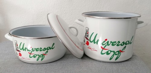 Emaille töpfe set 3tlg weiß - set, 3tlg.