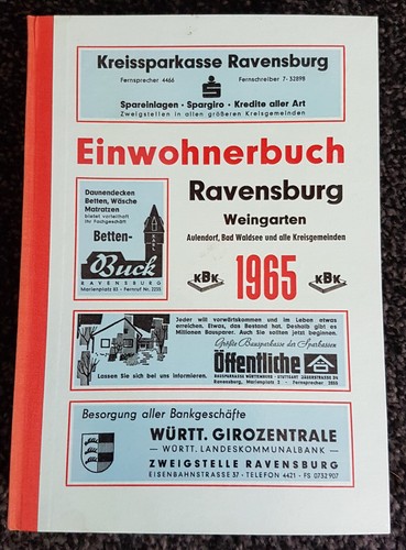 Einwohnerbuch ravensburg - einwohnerbuch,