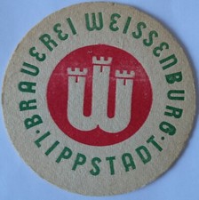 ALTER BIERDECKEL Brauerei Weissenburg Lippstadt Bierfilze Sammlerstück