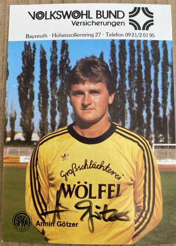 Armin götzer autogrammkarte - götzer,