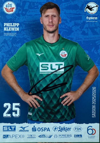 Autogrammkarte philipp klewin - autogrammkarte,