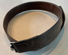 Uniform Ausrüstung Lederkoppel Schwarz Wehrmacht E37 Alu Haken grün 4,5x95cm 2WK