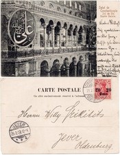 Dt. Auslandpostämter -Türkei, Postkarte Kontantinopel nach Jever (1907)